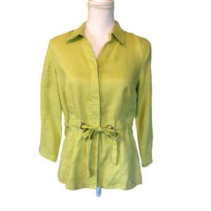 Saint Tropez West Blouse Womens M Used 100% Linen